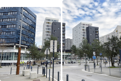 Image en deux parties de la ville de Malakoff